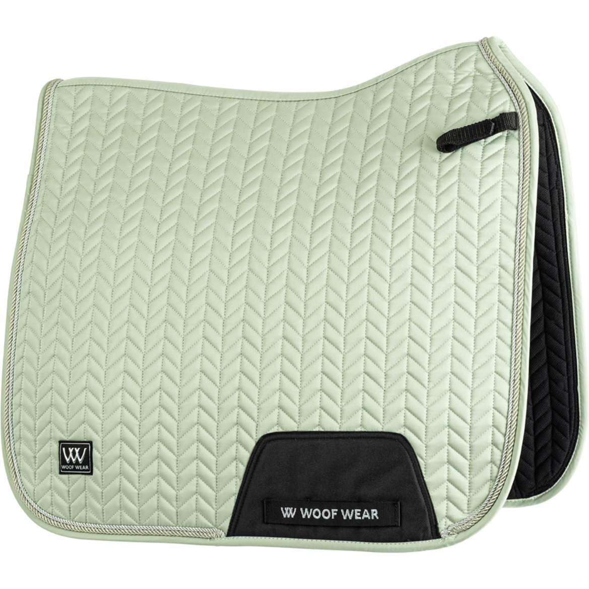 2025 Woof Wear Herringbone Dressage Tapis De Selle WS0043-SAGE - Sage Green